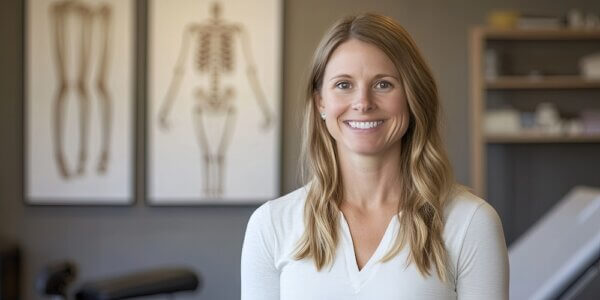 Woman chiropractor who loves Aspen Laser smiling at the camera